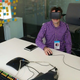Testing a prototype of the Bloomberg terminal on Oculus Rift.